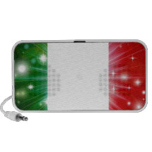Italian flag background travel speakers
