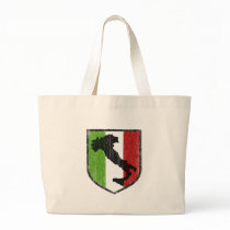 Italian Flag Crest Boot Mediaeval Canvas Bag