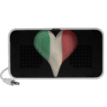 Italian Flag In A Heart Notebook Speakers