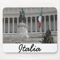 Italian Flag Next to Ancient Roman Ruin Mouse Pads