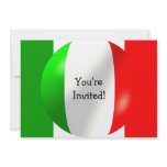 Italian Flag With Bubble Invitation