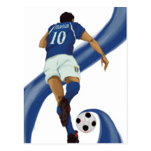 italian football gifts for Azzurri soccer fans Postcards
