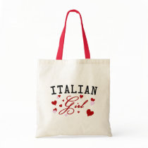 Italian Girl Canvas Tote Bag