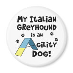 Italian Greyhound Agility Dog Fridge Magnets