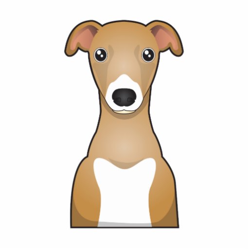 Italian Greyhound Cartoon Photo Sculpture | Zazzle