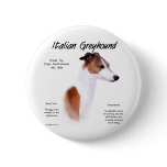 Italian Greyhound History Design buttons