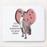 italian greyhound paws mousepads