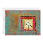 Italian Greyhound - Sensitive high strung dog art invitations