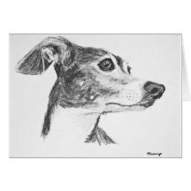 Italian Greyhound Sketch Cards