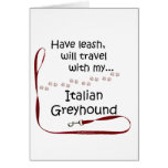 Italian Greyhound Travel Leash cards