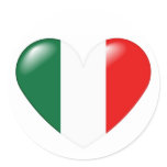 Italian heart sticker - Cuore Italiano