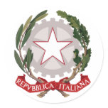 Italian Italy Official Coat Of Arms Heraldry Round Sticker