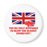 Italian Job bloody doors off slogan Union Jack