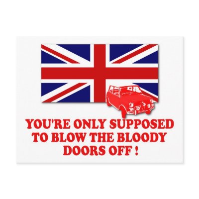 Italian Job Union Jack shirts Post Cards