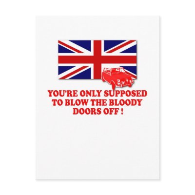 Italian Job Union Jack shirts Postcards