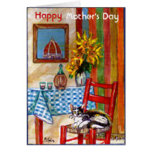 ITALIAN KITCHEN IN FLORENCE / MOTHER'S DAY GREETING CARDS