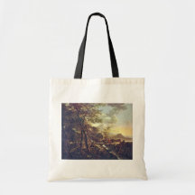 Italian Landscape With Draftsman. [1] By Jan Both Tote Bags