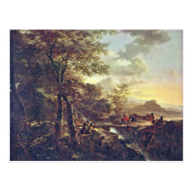 Italian Landscape With Draftsman. [1] By Jan Both Post Cards