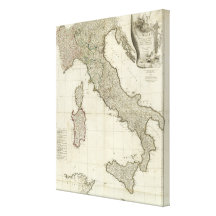 Italian Map Canvas Print