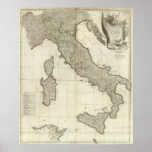Italian Map Poster