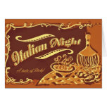 Italian Night Invitation Greeting Cards