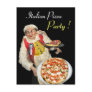 ITALIAN PIZZA PARTY Black Recipe Post Cards