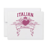 Italian Princess invitations