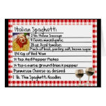 Italian Recipe Card Gifts "Spaghetti"