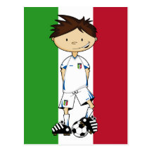 Italian Soccer Boy Postcard
