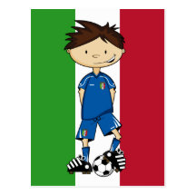 Italian Soccer Boy Postcard
