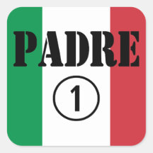 Italian Speaking Fathers & Dads : Padre Numero Uno Sticker