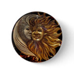 Italian Sun & Moon Carnaval Masks buttons