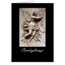Italian Sympathy - Condoglianze - Angel with Harp Card