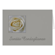 italian Sympathy Sentite Condoglianze Card