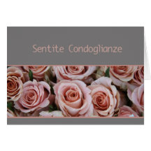 italian Sympathy Sentite Condoglianze Card