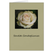 italian Sympathy Sentite Condoglianze Greeting Cards