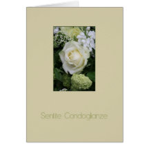 italian Sympathy Sentite Condoglianze Greeting Card
