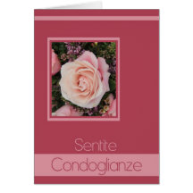 italian Sympathy Sentite Condoglianze Cards