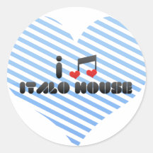 Italo House Round Sticker