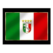 Italy 4 times world champions shirts and gifts post card