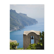 Italy, Amalfi Coast, Ravello, Bell tower with Postcards