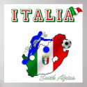 Italy Azzurri in South Africa soccer fans gear posters