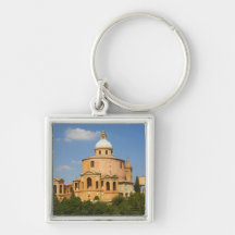 Italy, Bologna, Sunny Day with Portico di San Keychain