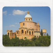 Italy, Bologna, Sunny Day with Portico di San Mousepad