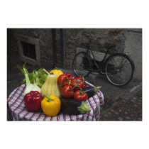 Italy, Brescia Province, Gargnano. Table with