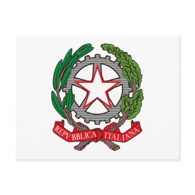 Italy Coat of Arms Postcard by FlagTshirts