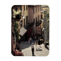 Italy, Como Province, Bellagio. Salita 2 Rectangle Magnet