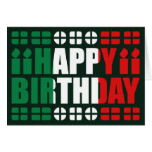 Italy Flag Birthday Card