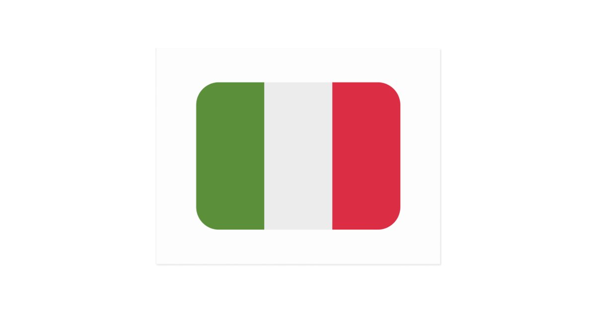 Italy Flag emoji Twitter Postcard Zazzle