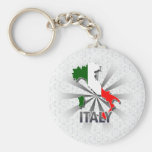 Italy Flag Map 2.0 Key Chains